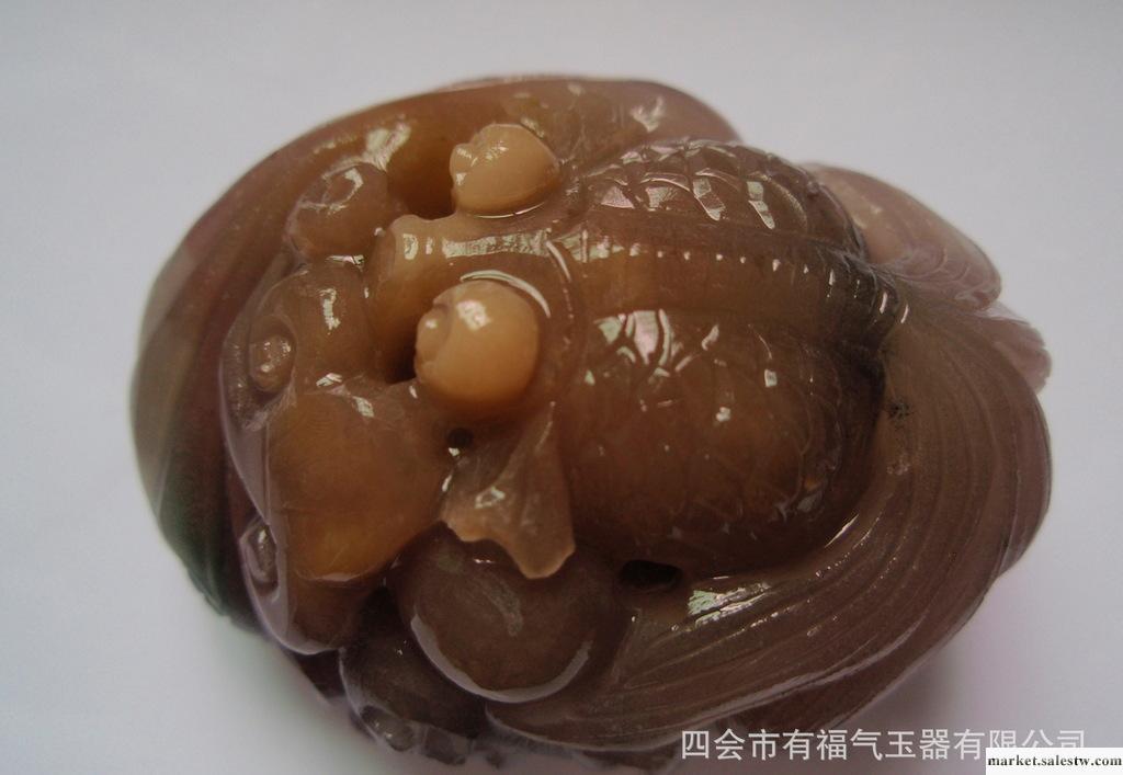 天然緬甸翡翠a貨 玉器金魚手玩 翡翠把件 手玩來料加工工廠,批發,進口,代購
