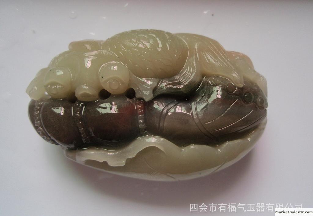 天然緬甸翡翠a貨 玉器金魚手玩 翡翠把件 手玩來料加工工廠,批發,進口,代購