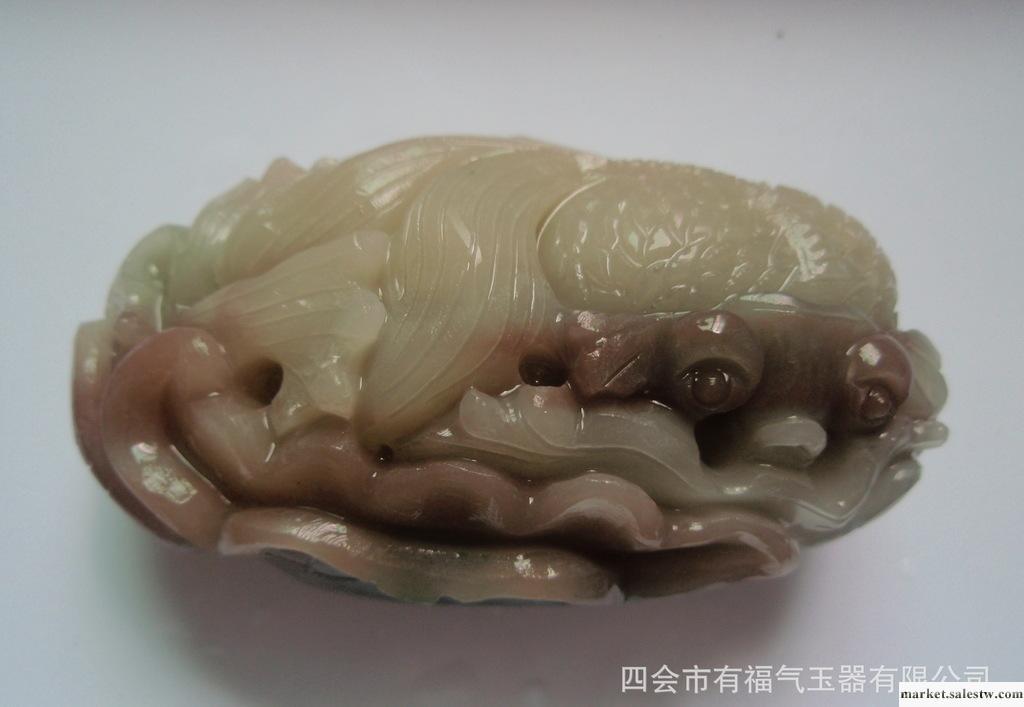 天然緬甸翡翠a貨 玉器金魚手玩 翡翠把件 手玩來料加工工廠,批發,進口,代購