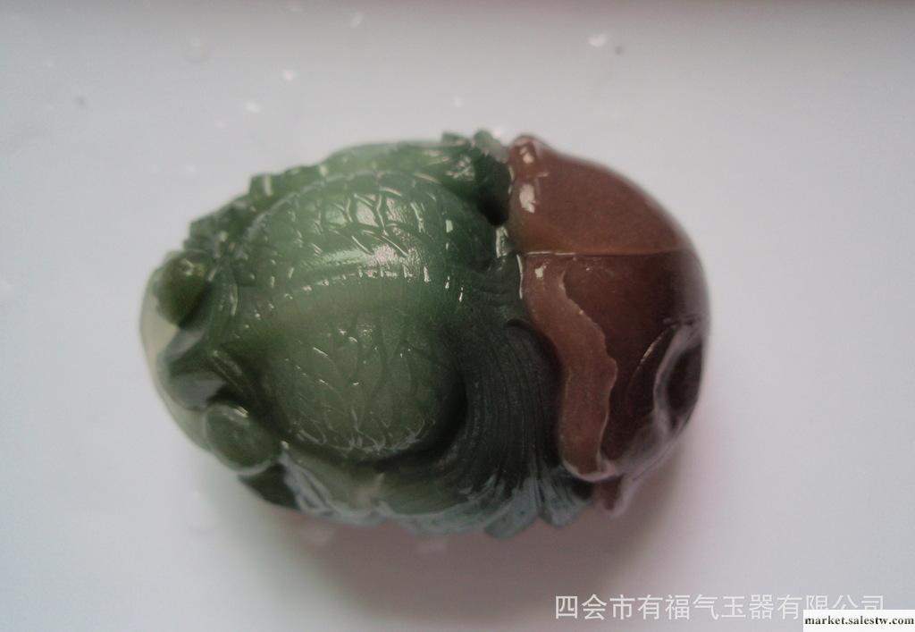天然緬甸翡翠a貨 玉器淡緑金魚手玩 翡翠把件 手玩來料加工工廠,批發,進口,代購
