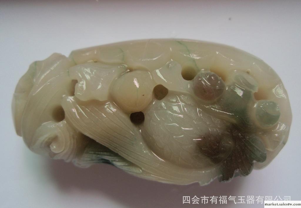 天然緬甸翡翠a貨  黃飄緑金魚手玩 翡翠把件來料加工廠家直銷工廠,批發,進口,代購