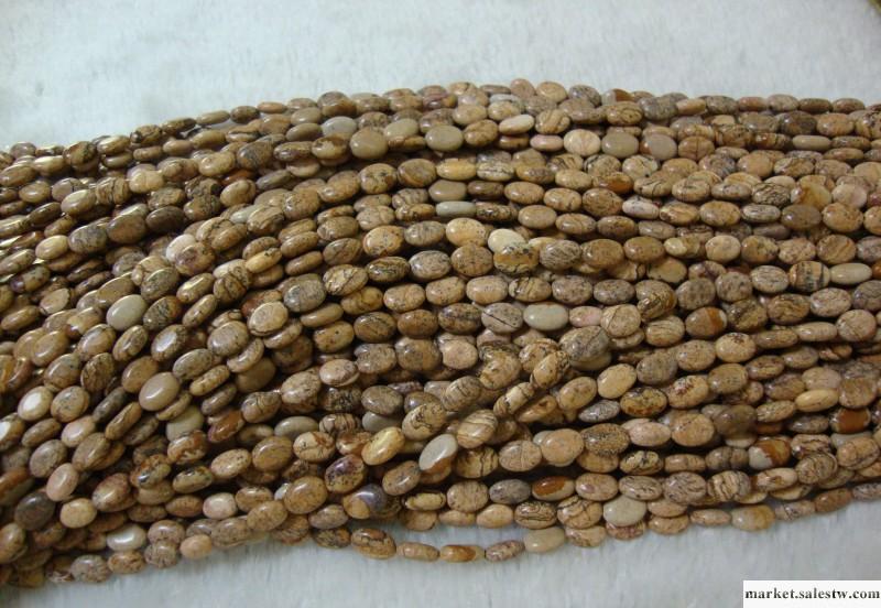 【盛記寶石】8*11mm天然圖畫石旦形串珠 天然水晶散珠批發工廠,批發,進口,代購