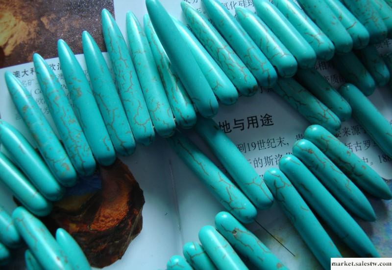 供應【盛記寶石】6mm不同長度松石配件 項鏈配件 DIY配件工廠,批發,進口,代購