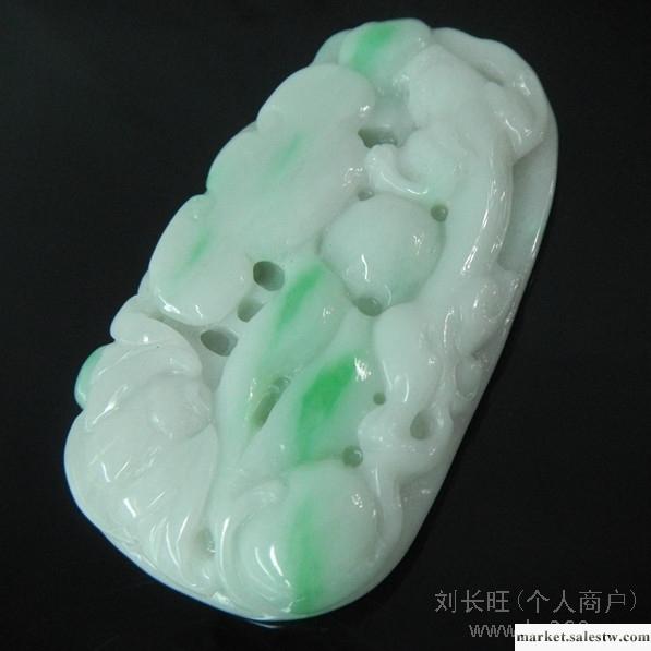 供應夢之星翡翠白底綠如意貔貅掛件 價廉質優工廠,批發,進口,代購
