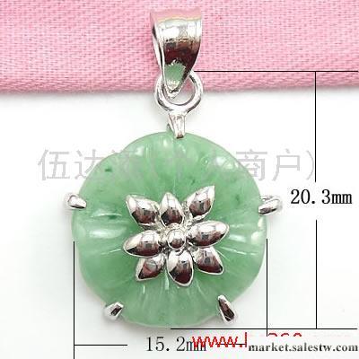 供應02594 925純銀鑲玉吊墜，銀鑲玉吊墜批發工廠,批發,進口,代購