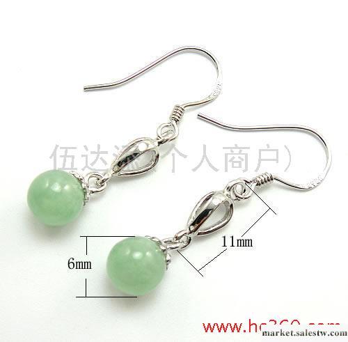 供應18310 純銀玉器耳環，925純銀玉器耳環工廠,批發,進口,代購