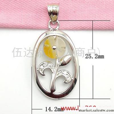 供應02671 925銀鑲玉吊墜，純銀工藝禮品，銀首飾工廠,批發,進口,代購