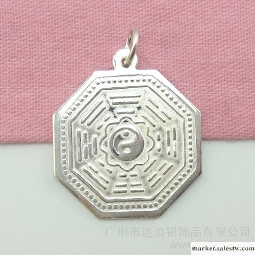 供應HG011 純銀出入平安吊牌 純銀八卦牌小配件 純銀批發工廠,批發,進口,代購