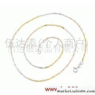 供應YD918 18寸車花柱鏈鍍三色金，時尚銀飾品工廠,批發,進口,代購