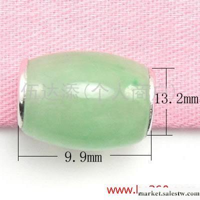 供應02808 純銀玉器珠吊墜，DIY純銀配件，銀飾工廠,批發,進口,代購