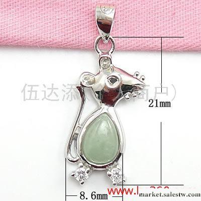供應02517 銀鑲玉老鼠吊墜，時尚銀飾項墜吊墜批發工廠,批發,進口,代購
