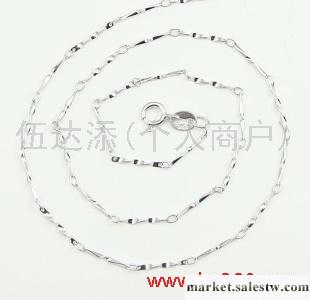 供應Y 444 16寸扭批角間扭片鍍白金，銀飾項鏈工廠,批發,進口,代購