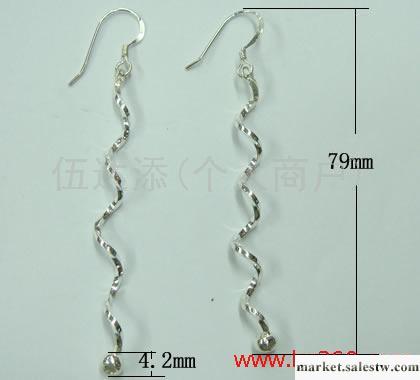供應純銀耳環r007，925純銀扭紋耳環，首飾網工廠,批發,進口,代購