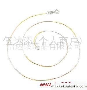 供應Y934 16寸八角蛇鏈鍍三色金,純銀飾品項鏈工廠,批發,進口,代購