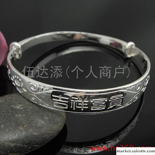 供應B061 吉祥如意大人手鐲，銀飾批發，純銀手鐲工廠,批發,進口,代購