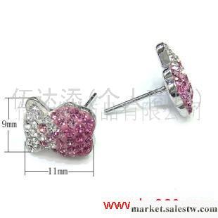 供應SJ0433純銀小熊耳釘，純銀首飾批發工廠,批發,進口,代購