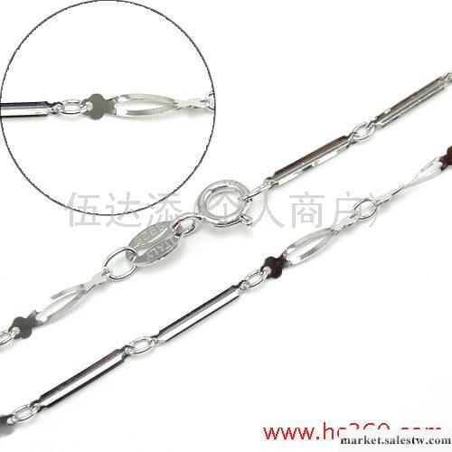 供應Y703 16寸十字二節梅花鏈鍍白金，純銀項鏈批發工廠,批發,進口,代購