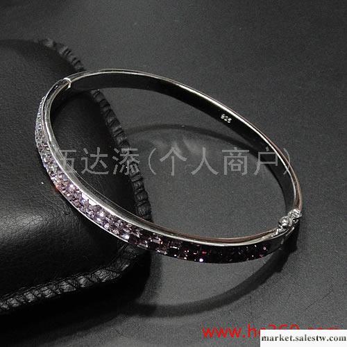 供應SJ1123純銀水晶大人手鐲，銀飾品，高檔銀手鐲工廠,批發,進口,代購