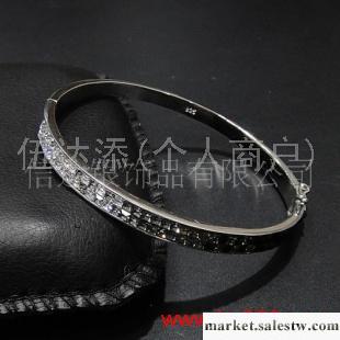 供應SJ2954純銀水晶手鐲，時尚銀飾，925純銀手鐲工廠,批發,進口,代購