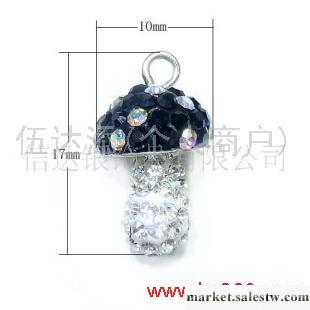 供應SJ0440純銀蘑菇9字針吊墜，時尚銀飾品工廠,批發,進口,代購