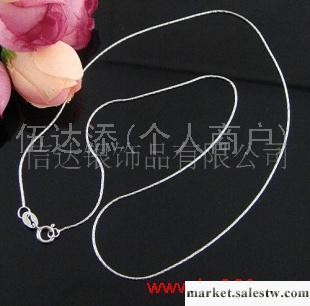 供應Y931 16寸車花圓竹節鍍白金，純銀項鏈廠家工廠,批發,進口,代購