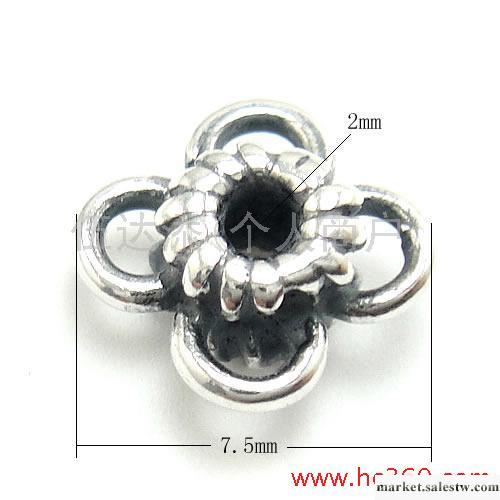 供應KM050 925泰銀花形隔珠，銀首飾，時尚飾品工廠,批發,進口,代購