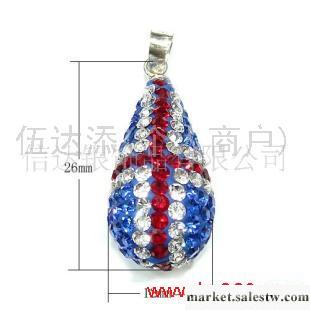 供應SJ4202純銀水滴吊墜，時尚純銀水晶飾品，925銀飾工廠,批發,進口,代購