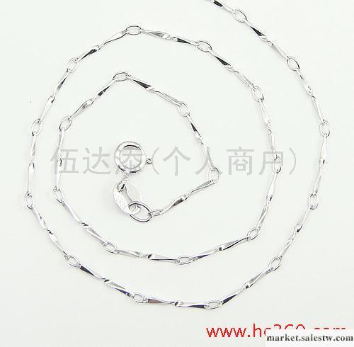 供應Y 439 16寸扭批角鍍白金，925純銀飾品工廠,批發,進口,代購