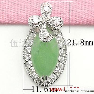 供應02959 純銀鑲玉吊墜，純銀吊墜，925銀飾首飾工廠,批發,進口,代購