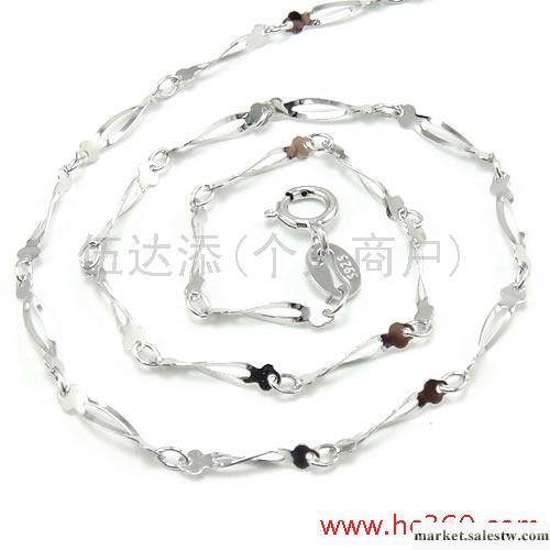 供應YD705 18寸扭梅花鏈鍍白金，925純銀飾品工廠,批發,進口,代購