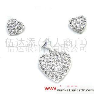 供應SJ4618心形飾品套裝，純銀首飾，925銀飾工廠,批發,進口,代購