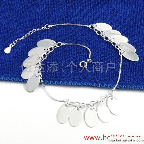 供應04106 盒仔間橢圓片腳鏈，小商品腳鏈，純銀腳鏈工廠,批發,進口,代購