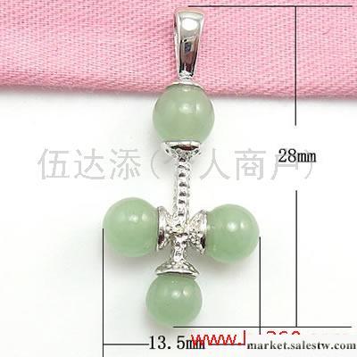 供應02445 銀鑲玉十字吊墜，925手工銀飾，銀飾品工廠,批發,進口,代購