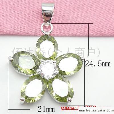 供應02476 花形鑲鋯吊墜，925銀飾品批發工廠,批發,進口,代購