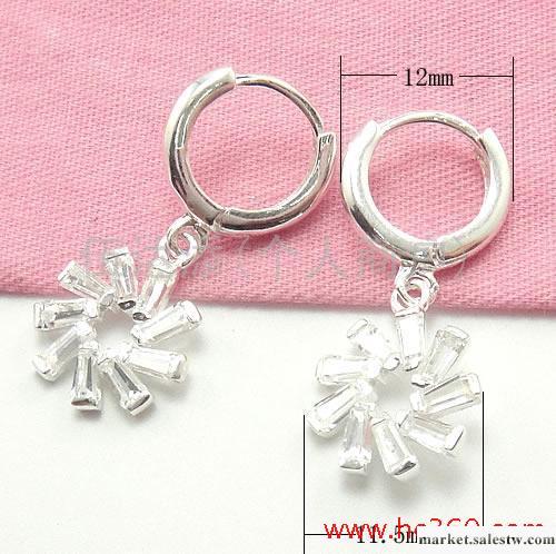 供應ER119 925銀耳環花形耳墜，潮流時尚銀飾工廠,批發,進口,代購