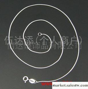 供應YD901 18寸圓蛇純銀鍍白金，項鏈批發工廠,批發,進口,代購