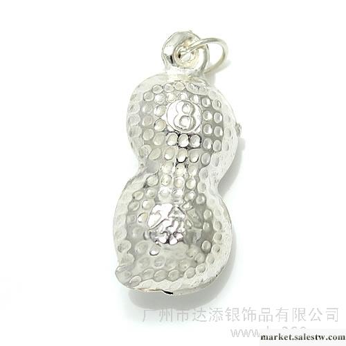供應HG005 純銀大角8發花生鈴鐺吊墜 時尚流行銀飾品鈴鐺配件工廠,批發,進口,代購