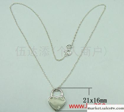 供應D075,925純銀十字鏈吊心形吊墜項鏈工廠,批發,進口,代購