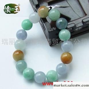 供應冰糯種多彩高級手鏈n6476工廠,批發,進口,代購