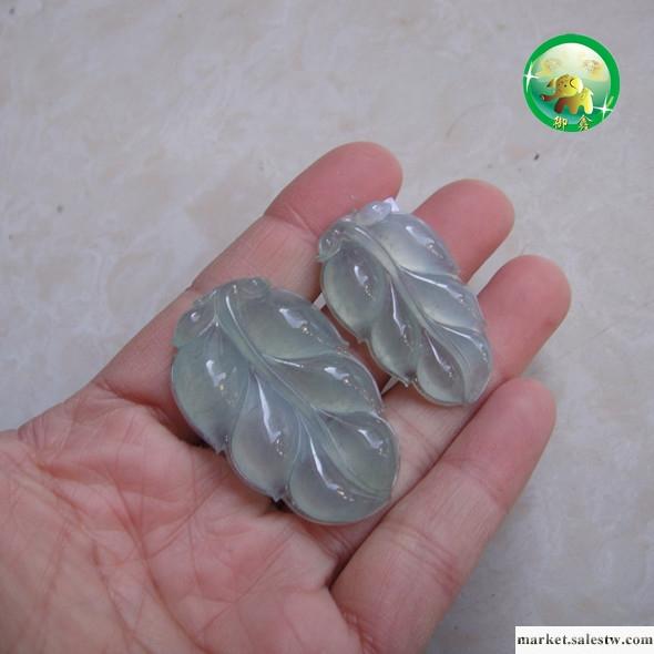 供應騰沖【御鑫】品牌 天然A貨翡翠 熒光厚裝葉子 玉葉 吊墜 掛件工廠,批發,進口,代購