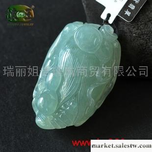 供應冰糯種蘭水精雕金玉滿堂吊墜n1222工廠,批發,進口,代購
