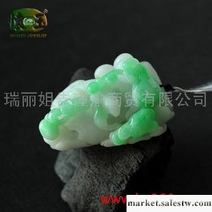 供應細糯種豆綠飄花今非昔比吊墜n1235工廠,批發,進口,代購