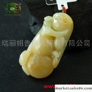 供應冰糯種雞油黃精雕福祿壽吊墜n1268工廠,批發,進口,代購
