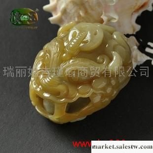 供應細糯種黃翡辟邪墜飾n3495工廠,批發,進口,代購