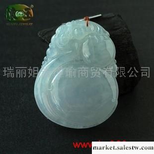 供應冰種淺蘭水精雕福祿壽昌吊墜n1266工廠,批發,進口,代購