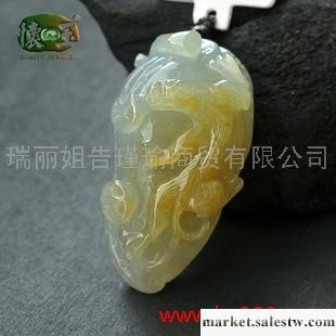 供應冰糯種黃翡精雕生意興隆吊墜n0571工廠,批發,進口,代購