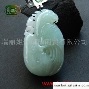 供應冰糯種豆綠精雕鸚鵡吊墜n2448工廠,批發,進口,代購