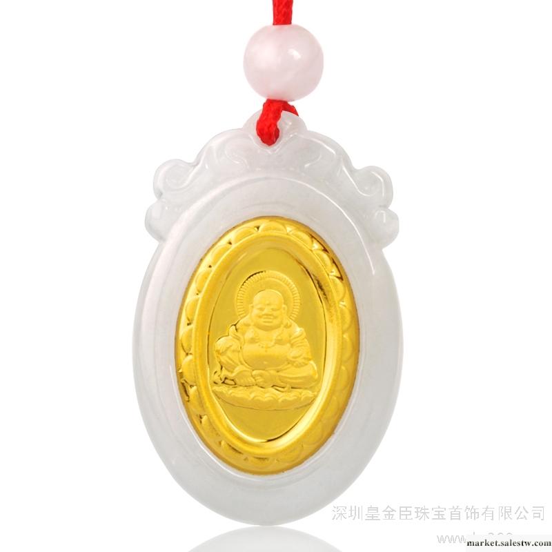 供應福潤昌福潤昌A貨翡翠金鑲玉佛橢圓形A貨翡翠金鑲玉佛吊墜工廠,批發,進口,代購