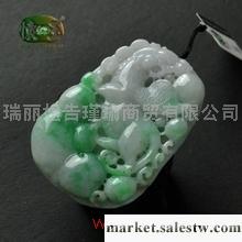 供應白底青陽綠花精雕興隆如意吊墜n2077工廠,批發,進口,代購