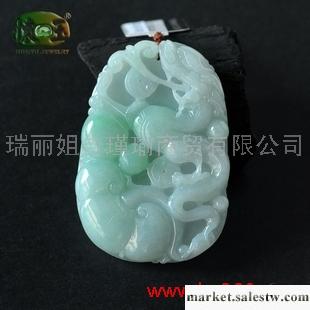 供應細糯種豆綠精雕興隆如意吊墜n4039工廠,批發,進口,代購